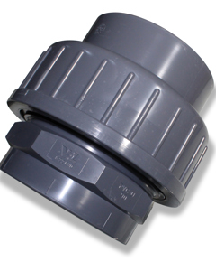 Screw union 90-90 PVC